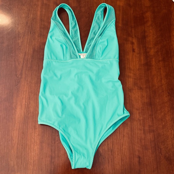 STELLA MCCARTNEY**Turquoise Gorgeous One-Piece Swimsuit**Sm. $389 - Picture 2 of 4